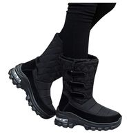 Dainzuy Women's Waterproof Cold Weather Snow Boots Fur Lined Mid Calf Winter Boots Platform Keep Warm Ankle Boots