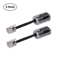 Telephone Cord Detangler, 360 Degree Rotating Landline Cable, Anti-Tangle Phone Cable - 2 Pack - Black