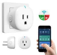 MoKo WiFi Smart Plug, Mini WiFi Outlet Mini Socket Compatible with Alexa Echo, Google Home & IFTTT, Smart Life App Remote Control Home Appliances, 10A, No Hub Required, White