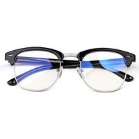 Blue Light Blocking Glasses Anti Eyestrain/Headache Sleep Better Glare Filter UV400 Blocker Phone Computer Gaming Reading Glasses (Black Silver)