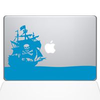 The Decal Guru Pirate Bay MacBook Decal Vinyl Sticker - 13" MacBook Pro (2016 & Newer) - Light Blue (1153-MAC-13X-LB)
