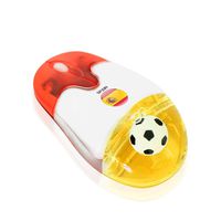 Plutus Luxury Soccer Gift Spain 2.4G Wireless Optical Mouse USB Receiver Spanish National Flag