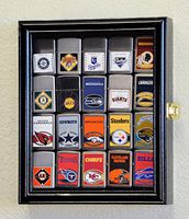 20 Zippo Lighter Display Case Cabinet Holder Wall Rack Box - Lockable, Black