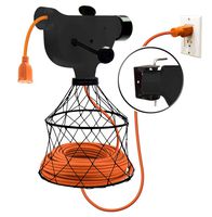 Extension Cord Winder Organizer, Transportable from Wall to Wall with 2 Fixed and 1 Swivel Wall Mount