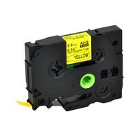 GREENCYCLE 1 Pack Heat-Shrink Tube Label Tape Compatible for Brother HSe-621 HSe621 HS621 HS-621 HS HSe 621 Black on Yellow 0.34 inches(8.8mm) for Label Maker PT-E300 PT-E500 PT-E550W PT-P750WVP