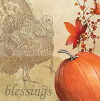 Luncheon Size Paper Napkin,Autumn Inspirations