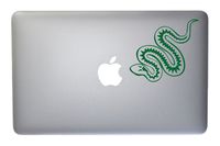Wild Jungle Snake Vinyl Decal for MacBook, Laptop or Other Device 5 Inch (Green)