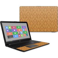 Mightyskins Skin Compatible with Hp 15t Laptop 15.6" (2017) - Gold Damask | Protective, Durable, and Unique Vinyl Decal Wrap Cover | Easy to Apply, Remove, and Change Styles | Made in The USA