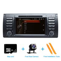 Car Radio Stereo,TOOPAI for BMW E39 E38 M5 X5 5 Series Double Din Head Unit 7 Inch Capacitive Multi-Touch Screen Car Stereo GPS Radio with Free Map Card Car Rear View Camera Removal Tools