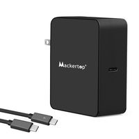 [UL Listed] Mackertop 65W USB C Type C Charger Adapter Compatible with MacBook Pro 13 Inches, Chromebook Pixel, HP Spectre, Type C Laptops and Type C Smart Phones