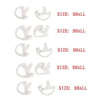 Lsgoodcare 5 Pairs Silicone Replacement Earplug Earmold Ear Buds (Left and Right) for Two-Way Radio Headset Air Acoustic Earpiece Headset Walkie Talkie Earpiece,Small Size,Clear White Color