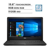 2019 Premium Dell Inspiron 15.6 Inch HD Touchscreen Display (Intel Core i3-7100U, 2.40GHz, 8GB DDR4 RAM, 512GB SSD, Intel HD Graphics 620, HDMI, Bluetooth, 802.11n, Windows 10)