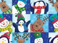 Holiday Kids - Winter Fun 24"x833' Gift Wrap Full Ream Roll (1 roll) - Wraps -X4211F24