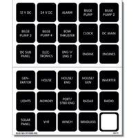 Blue Sea 4218 Square Format Label Set for Battery Management Panels - 30 consumer electronics