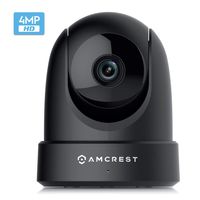 Amcrest 4MP UltraHD Indoor WiFi Camera, Security IP Camera with Pan/Tilt, Two-Way Audio, Night Vision, Dual-Band 5ghz/2.4ghz, Wide 120° FOV, Updated Javascript Firmware, Version 2, IP4M-1051B (Black)