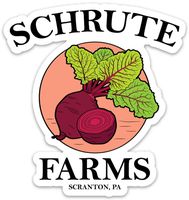 Schrute Farms Beets Office - Vinyl Sticker Waterproof Decal 4" for Laptop, Waterbottle etc