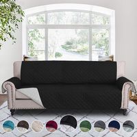 RHF Reversible Cover for Extra-Wide Couch, Sofa Cover, Extra-Wide Couch Cover for Dogs, Extra-Wide Couch Covers for Pets, Couch Slipcover, Machine Washable (Sofa-Extra Wide: Black/Gray)