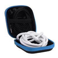 Case For Earphone Earbuds,Vovomay ard Storage Case Carrying Pouch Bag SD Card Hold Box For Headphones (Blue)