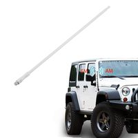 Jeep Antenna, Apply to 2007-2018 JK, JKU, Rubicon, Sahara, Unlimited, Jeep Sport, AM FM Radio Antenna [13 inch] Aluminum Antenna Jeep Wrangle (white)