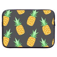 HOODSWOP Yellow Pineapple Print Waterproof Laptop Sleeve, Laptop Sleeve Bag- Stylish Cute Neoprene Notebook Carrying Case Handbag for 13" 15"