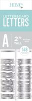 DCWVE Die Cuts with A View 2" Letter Pack Letterboard-Premium-Silver (148 pcs) LP-006-00020, 2"