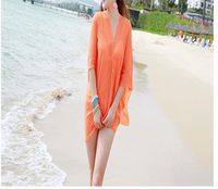 MOM Beach towel summer outdoor leisure long sun shawl Lady snow spinning sun protection clothing,yellow,Average code