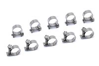 HPS FIC-16x10 SAE #17 Stainless Steel Fuel Injection Hose Clamps, 5/8" - 45/64" (Pack of 10)