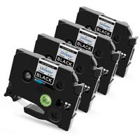 Unistar Replacement for Brother P-Touch TZE-335 TZ335 Label Tape 1/2 0.47 inch Standard Laminated Labeling TZ Tape White on Black 26.2 Feet 8M 4-Pack