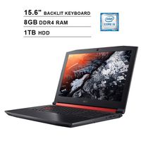 Acer Nitro 5 AN515 15.6-Inch FHD 1080P Gaming Laptop, Intel 4-Core i5-8300H up to 4.0 GHz, NVIDIA GTX 1050 Ti, 8GB DDR4 RAM, 1TB HDD, HDMI, WiFi, Backlit KB, Win 10, Shale Black