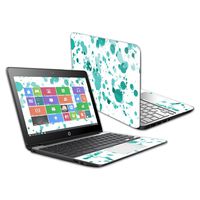 Mightyskins Skin Compatible with Hp Chromebook 11 G5 11.6" - Teal Splatter | Protective, Durable, and Unique Vinyl Decal Wrap Cover | Easy to Apply, Remove, and Change Styles | Made in The USA