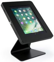 Displays2go, Secure iPad Tabletop Tablet Kiosk Steel, Aluminum & Plastic Construction - Black (IPEVRCTBK2)