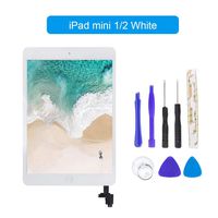 for iPad Mini 1 / iPad Mini2 Front Glass Replacement/Touch Screen Digitizer with IC Chip & Repair Tool Kit -White 7.9 Inch
