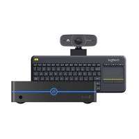 Azulle Byte3 8GB/32GB Fanless Windows 10 Pro Mini PC, Logitech K400 Plus Keyboard & Logitech HD Pro Webcam C920 (Bundle)