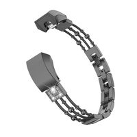 Wearlizer Compatible Metal Fitbit Alta Bands for Women Small Fitbit Alta hr Women Metal Replacement Bands Accessories Straps Bracelet Bangle Wrist Bands Small Large (Black)