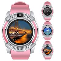 Ardorlove Cell Phone Watch with Slot for SIM Card, Multifunctional Smart Watch for Women Men with Music Player Fitness Tracker (Pink)