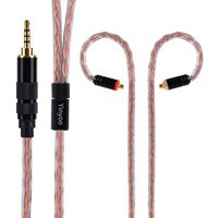 MMCX Headphone Cable Yinyoo Golden Treasure Silver Plated Copper Cable Balanced Earbuds Cable Earphones Replacement Cable With 2.5mm Stereo Plug for Shure UE900 SE215 SE315 SE846 535 fiio f9(mmcx 2.5)