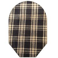 Black Plaid Pouch Cover Closed End