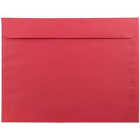 JAM PAPER 9 x 12 Booklet Colored Recycled Envelopes - Red Recycled - 25/Pack