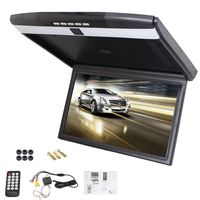 New Car Roof Mount Display Flip Down Monitor Overhead Player HD 1080P Video Player Wide LCD Screen Display with FM Transmit USB SD AV Input