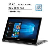 Dell 2019 Newest Inspiron 15 5000 15.6 Inch FHD 1080P Touchscreen 2-in-1 Laptop, Intel 4-Core i7-8550U up to 4.0 GHz, Intel UHD 620, 8GB DDR4 RAM, 128GB SSD, HDMI, Bluetooth, WiFi, Windows 10