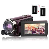 Video Camera Camcorder AiTechny HD 1080P Digital Camera 3.0 inch LCD 270 Degrees Rotatable Touch Screen 16X Digital Zoom Camera Recorder 2 Batteries