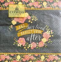 Cypress Home Cocktail Beverage Paper Napkins, Botanical Wedding, 40 ct