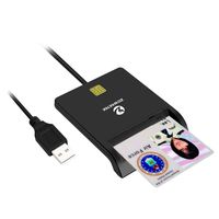 Zoweetek Smart Card Reader DOD Military USB Common Access CAC, Compatible with Windows, Mac OS 10.6-10.10 and Linux
