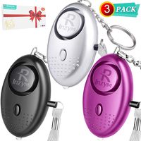 Personal Alarms For Women Rinzym -【Self-Defense】135DB Safesound Emergency Alarms, Compact Carry Alarms Keychain with LED Light For Women Kids and Elderly, Rape Whistle Safety Siren - Battery Included