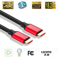 4K HDMI Cable 15ft, HDMI Cord (15 feet HDMI to HDMI, Top Series) Supports (4K@60HZ, 1080p FullHD, UHD, Ultra HD, 3D, High Speed with Ethernet, ARC, PS4, Xbox, HDTV) by XXONE (15ft)