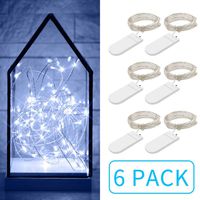 Govee 6 Pack Fairy Lights 3.3ft with 20 LEDs, Battery Operated String Lights Waterproof Flexible Silver-Plated Copper Wire Light for DIY Bedroom Patio Parties Wedding Festivals