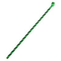 Panduit PLT1M-L5-0 Pan-Ty Striped Cable Tie, Nylon 6.6, Miniature Cross Section, Straight Tip, Green/Black Stripe, 18lbs Min Tensile Strength, 0.82" Max Bundle Diameter, 0.036" Thickness, 0.10" Width, 4.0" Length (Pack of 50)