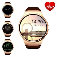 ZAOYI Bluetooth Smart Watch Cell Phone, Round Touch Screen Smartwatch Support SIM Card TF Card with Heart Rate Monitor for Men, Compatible with iOS iPhone and Android Samsung Phone(Gold)