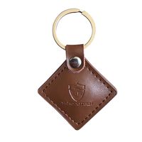 125khz RFID rewritable writable T5577 Brown Leather Key Fob (2)