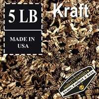 Mighty Gadget (R) 5 LB Kraft Crinkle Cut Paper Shred Filler for Gift Wrapping & Basket Filling